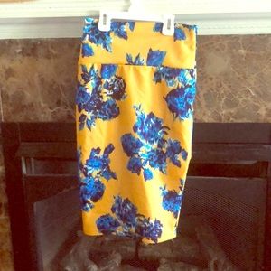 Girls royal blue/gold pencil skirt